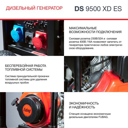 FUBAG Дизельный генератор (одно- и трехфазный) с электростартером DS 9500 XD ES в Брянске фото