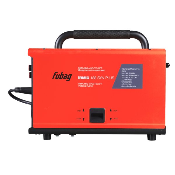 Полуавтомат сварочный FUBAG IRMIG 188 SYN PLUS + горелка FB 250 3m + маска сварщика Хамелеон IR 9-13N S  + сварочные краги на подкладке красные FWGN 10R в ПОДАРОК в Брянске фото