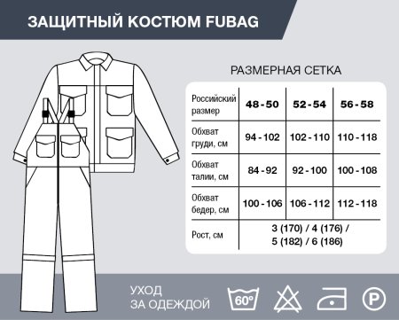 Защитный костюм Fubag размер 52-54 рост 3 в Брянске фото