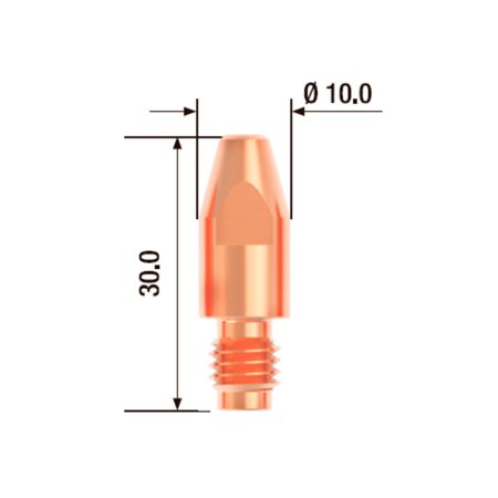 FUBAG Контактный наконечник M8х30 мм ECU D=1.4 мм (10 шт.) в Брянске фото