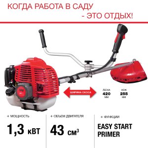 FUBAG Бензиновый триммер FPT 43 + Триммерная леска  сечение витой квадрат L 130 м * 2.4 мм в ПОДАРОК в Брянске фото