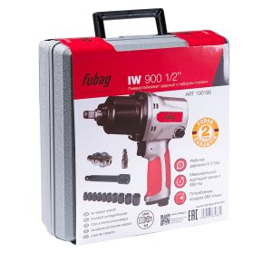 FUBAG Пневмогайковерт ударный IW900 1/2 дюйма + набор головок в кейсе в Брянске фото