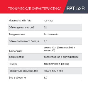 Бензиновый триммер FUBAG FPT 52R в Брянске фото